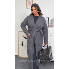 Фотография Кардиган-пальто женский эко барашек на флисе 46-60 "LADA" недорого от прямого поставщика