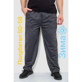 Фотография Штаны спортивные мужские утеплённые 2917 grey байка р.50-58 "Алия" недорого оптом от прямого поставщика