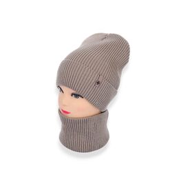 Комплект жіночий KFFW003-2 на флісі beige р.56-60 "Angelica" недорого оптом від прямого постачальника