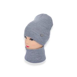 Комплект жіночий KFFW003-24 на флісі grey р.56-60 "Angelica" недорого оптом від прямого постачальника