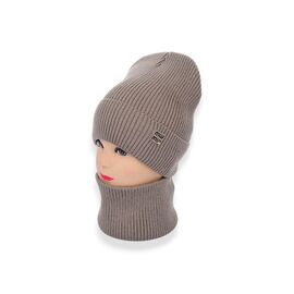 Комплект жіночий KFFW003-27 на флісі brown р.56-60 "Angelica" недорого оптом від прямого постачальника