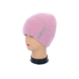 Шапка зимова жіноча Ангора на флісі 2119-3 pink р.56-60 "Angelica" недорого оптом від прямого постачальника