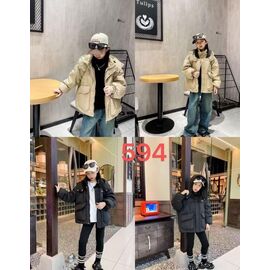 Курка дитяча зимова на хлопчика 594 beige р.120-160 "Farbique" недорого оптом від прямого постачальника