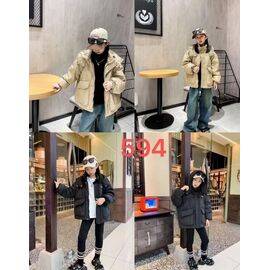 Курка дитяча зимова на хлопчика 594 black р.120-160 "Farbique" недорого оптом від прямого постачальника