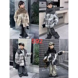 Курка дитяча зимова на хлопчика 592 beige р.120-160 "Farbique" недорого оптом від прямого постачальника