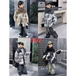 Курка дитяча зимова на хлопчика 592 l.grey р.120-160 "Farbique" недорого оптом від прямого постачальника