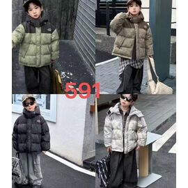 Курка дитяча зимова на хлопчика 591 brown р.120-160 "Farbique" недорого оптом від прямого постачальника