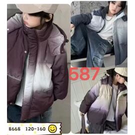 Курка дитяча зимова на хлопчика 587 grey р.120-160 "Farbique" недорого оптом від прямого постачальника