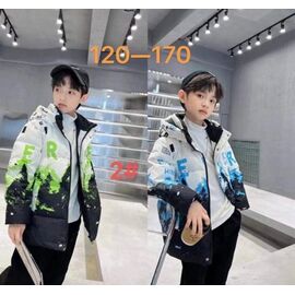 Фотография Курка детская зимняя на мальчика 2 blue р.120-160 "Farbique" недорого оптом от прямого поставщика