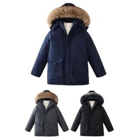 Фотография Курка детская зимняя на мальчика 010 grey р.8-16 "Farbique" недорого оптом от прямого поставщика