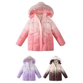 Фотография Курка детская зимняя на девочку 203 coral р.4-12 "Farbique" недорого оптом от прямого поставщика