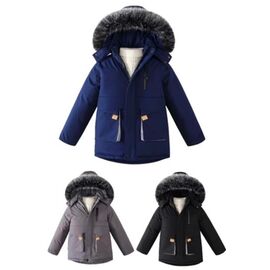 Фотография Курка детская зимняя на мальчика 155 grey р.1-5 "Farbique" недорого оптом от прямого поставщика