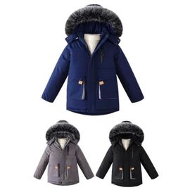 Фотография Курка детская зимняя на мальчика 155 black р.1-5 "Farbique" недорого оптом от прямого поставщика