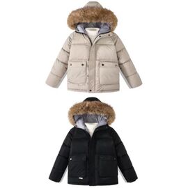 Фотография Курка детская зимняя на мальчика 188 beige р.8-16 "Farbique" недорого оптом от прямого поставщика