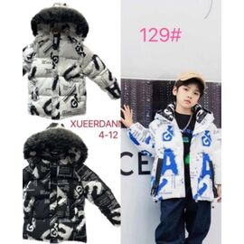 Фотография Курка детская зимняя на мальчика 129 l.grey р.4-12 "Farbique" недорого оптом от прямого поставщика