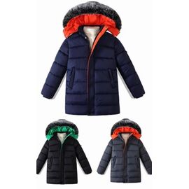 Фотография Курка детская зимняя на мальчика 110 navy р.8-16 "Farbique" недорого оптом от прямого поставщика