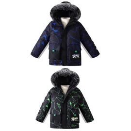 Фотография Курка детская зимняя на мальчика 130 navy р.8-16 "Farbique" недорого оптом от прямого поставщика