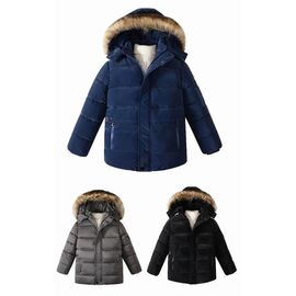 Фотография Курка детская зимняя на мальчика 115 grey р.8-16 "Farbique" недорого оптом от прямого поставщика