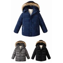 Фотография Курка детская зимняя на мальчика 115 black р.8-16 "Farbique" недорого оптом от прямого поставщика