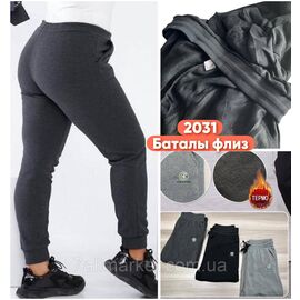 Фотография Спортивные штаны женские, на манжете флис/батал р-ры 54-62 (микс цв)"STELLA" недорого от прямого поставщика