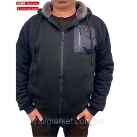 Кофта чоловіча спортивна на хутрі батал р-ри 3XL-7XL (3 кв) "STELLA" недорого від прямого постачальника