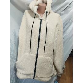 Фотография Кофта женская тёплая 588 l.beige р.52-56 "Galina" недорого оптом от прямого поставщика