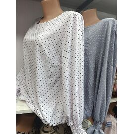 Блузка жіноча 585-4 white р.50-56 "Galina" недорого оптом від прямого постачальника