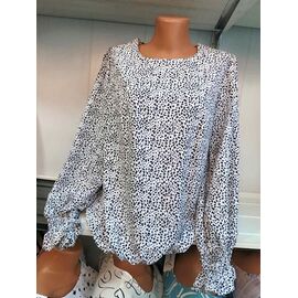 Блузка жіноча 585-3 white р.50-56 "Galina" недорого оптом від прямого постачальника