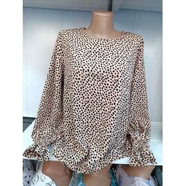 Блузка жіноча 585-3 beige р.50-56 "Galina" недорого оптом від прямого постачальника