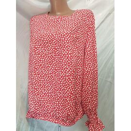 Блузка жіноча 585-2 red р.50-56 "Galina" недорого оптом від прямого постачальника