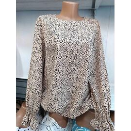 Блузка жіноча 585-2 beige р.50-56 "Galina" недорого оптом від прямого постачальника