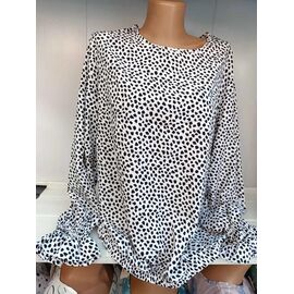 Фотография Блузка женская 585-1 white р.50-56 "Galina" недорого оптом от прямого поставщика