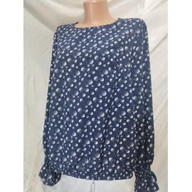 Фотография Блузка женская 585-1 navy р.50-56 "Galina" недорого оптом от прямого поставщика