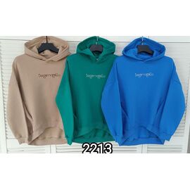 Фотография Худи женское 2213 blue р.48-54 "LOOK" недорого оптом от прямого поставщика