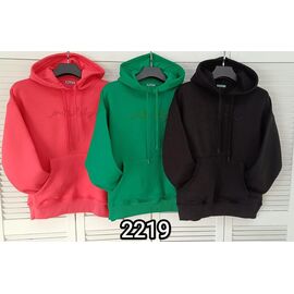 Фотография Худи женское 2219 black р.52-58 "LOOK" недорого оптом от прямого поставщика