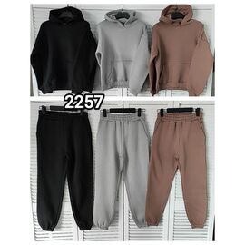 Костюм спортивний жіночий теплий 2257 grey р.42-48 "LOOK" недорого оптом від прямого постачальника