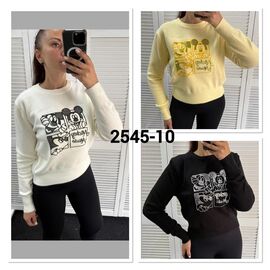 Фотография Свитер женский 2545-10 black р.one size "LOOK" недорого оптом от прямого поставщика