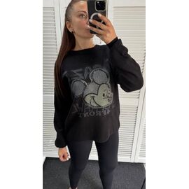 Фотография Свитер женский 2545-12 black р.one size "LOOK" недорого оптом от прямого поставщика