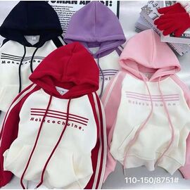 Худи дитячий на дівчинку 8751 black р.5-10 "Фунтик" недорого оптом від прямого постачальника