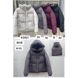 Куртка жіноча зимова K2921-42 black р.M-2XL "FLORA" недорого оптом від прямого постачальника