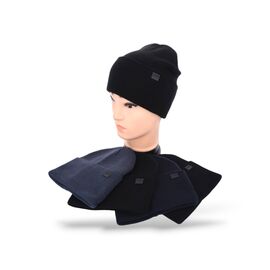 Шапка чоловіча зимова KM007-1 подвійна mix р.56-60 "Angelica" недорого оптом від прямого постачальника