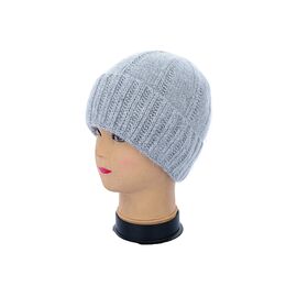 Шапка зимова жіноча Ангора на флісі 2006-8 grey р.56-60 "Angelica" недорого оптом від прямого постачальника