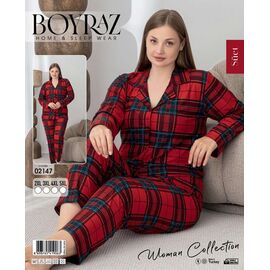 Фотография Пижама женская 02147 red р.2XL-5XL "Fantasy" недорого оптом от прямого поставщика