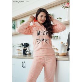 Фотография Пижама тёплая женская 41331 peach р.M-2XL "Fantasy" недорого оптом от прямого поставщика
