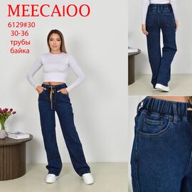 Фотография Джинсы утеплённые женские 6129 blue р.30-36 "Immei" недорого оптом от прямого поставщика