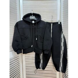 Костюм дитячий спортивний теплий на дівчинку M483 black р.8-12 "Major" недорого оптом від прямого постачальника