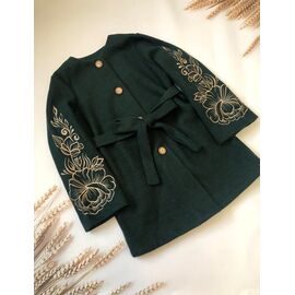 Пальто дитяче демісезонне на дівчинку M200 green р.128-146 "Moda school" недорого оптом від прямого постачальника