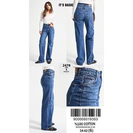 Фотография Джинсы женские 2478-2-5 blue р.34-42 "Ruxa" недорого оптом от прямого поставщика