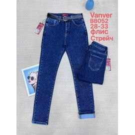 Фотография Джинсы утеплённые женские B8052 blue р.28-33 "Vanver" недорого оптом от прямого поставщика