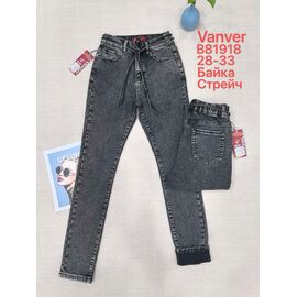 Фотография Джинсы утеплённые женские B81918 grey р.28-33 "Vanver" недорого оптом от прямого поставщика
